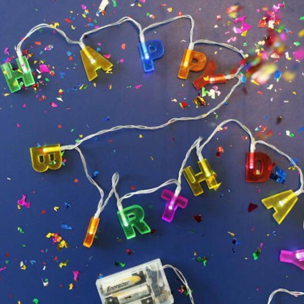 🟣 BOGO! Happy Birthday String Lights